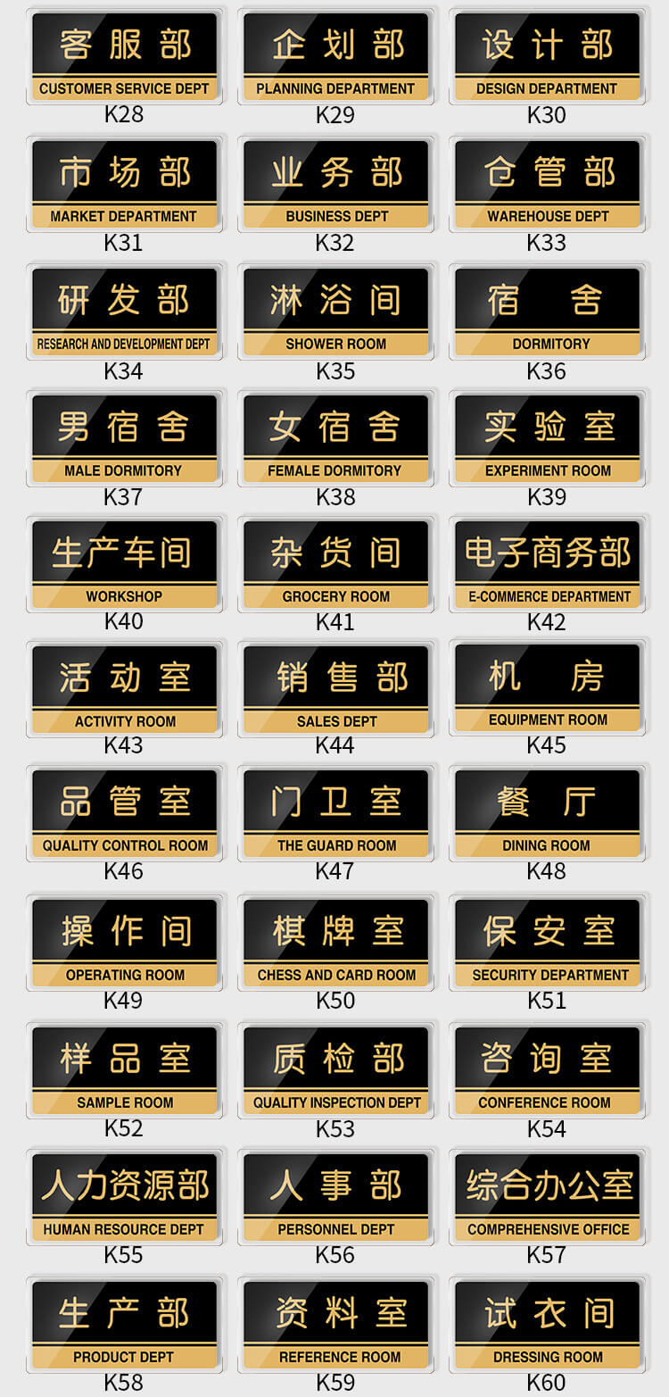 辦公室標(biāo)牌